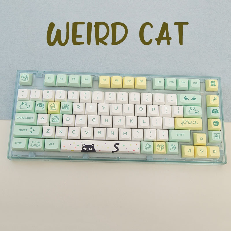 weird cat keycaps XDA profile DyeSublimation PBT keycap 131keys