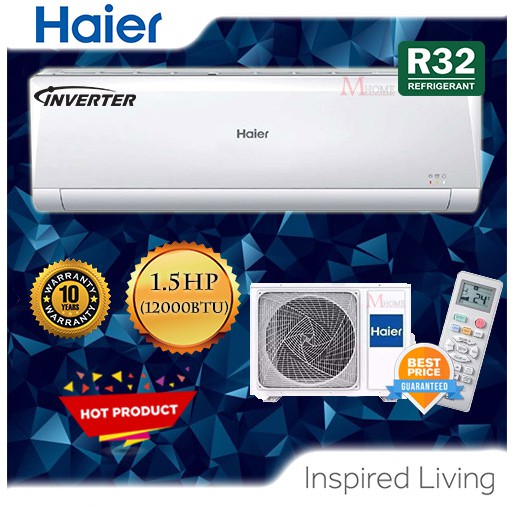 Haier 1.5HP R32 Air Conditioner Inverter HSUVTH Series Aircond HSU