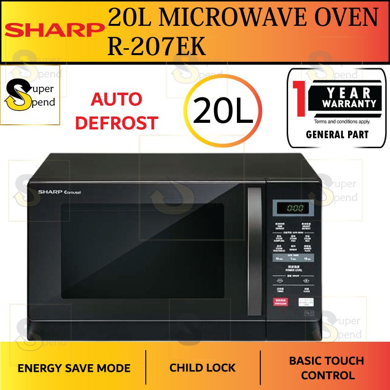[ 20L] Sharp Microwave Oven R207EK R-207EK | Shopee Malaysia