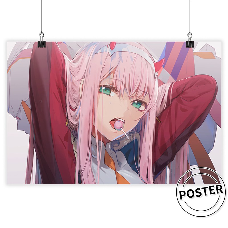 Darling In The Franxx Zero Two Poster, Zero Two Poster Design Darlinginthefranxx - Zero two from the anime darling in the franxx with guest appearances.