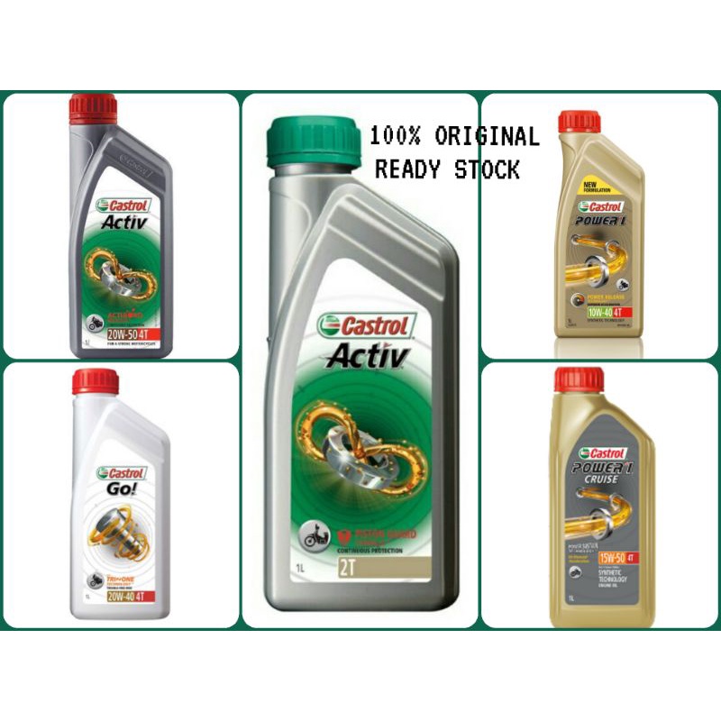 ORIGINAL CASTROL ENGINE OIL / 4T CASTROL GO / 4T CASTROL ACTIVE / 4T CASTROL POWER 1 / 2T