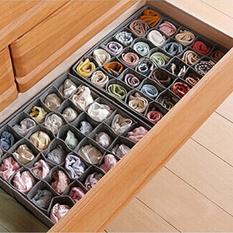 Underwear Socks Drawer Organizers Dividers Storage 30 Cell
