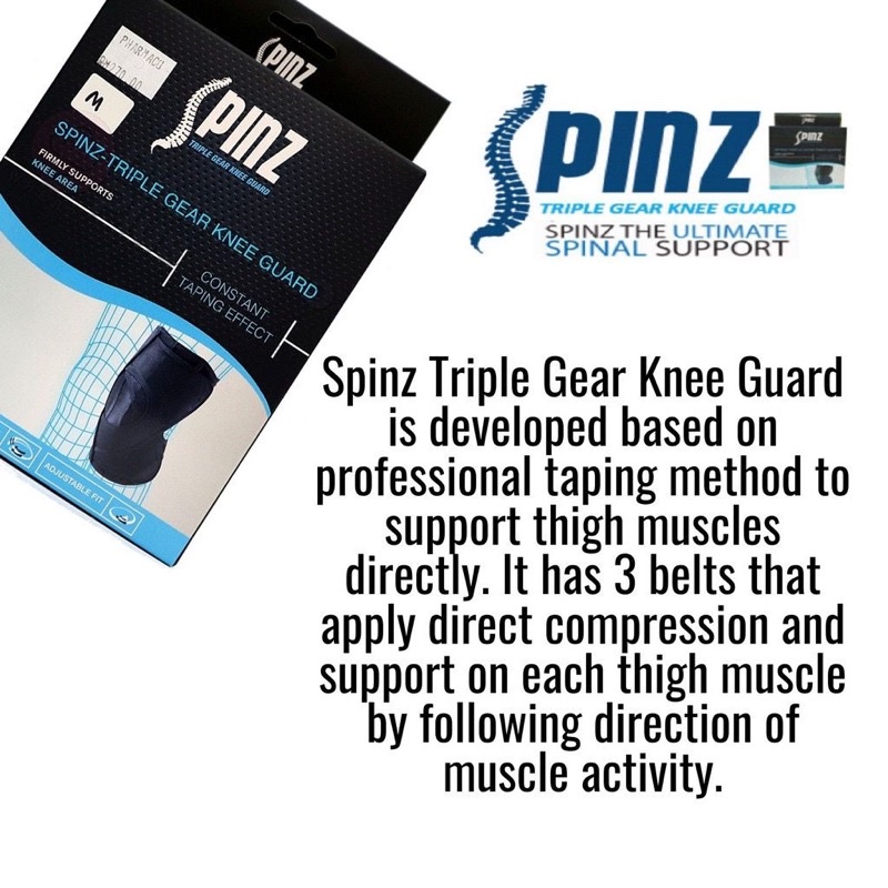 Spinz Triple Gear Knee Guard (Support Thigh Muscle) | Shopee Malaysia