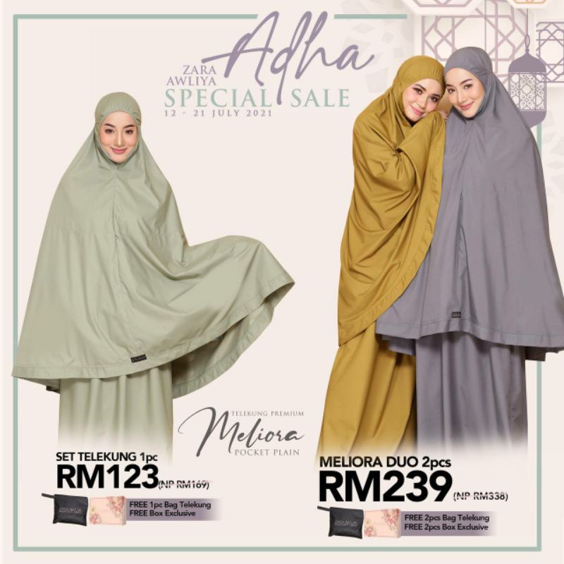 Buy Zara Awliya Telekung Premium Meliora Pocket Plain Free Box Bag Telekung Seetracker Malaysia