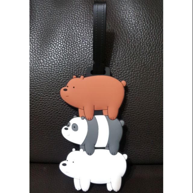 we bare bears luggage tag
