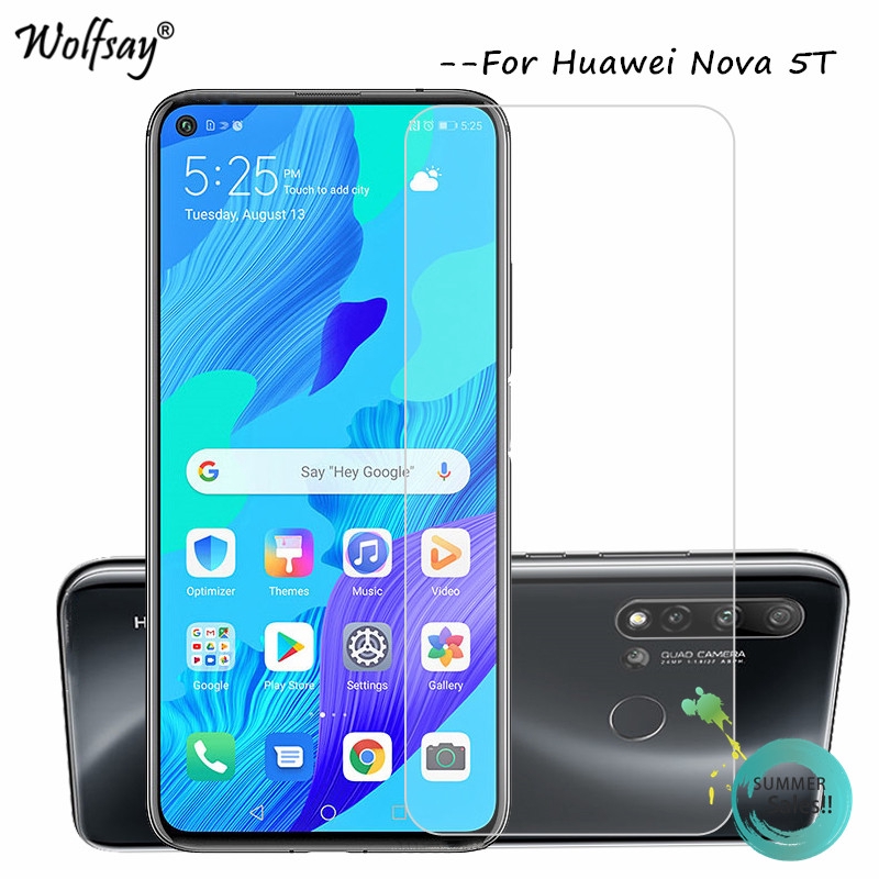 2Pcs Huawei Nova 5T Tempered Glass & 9H Screen Protector ...