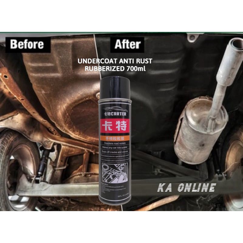 RUBBERIZED 700ml UNDERCOAT ANTI RUST Deadens Road Noises, Makes Any Car Ride Quiter, Seals Off