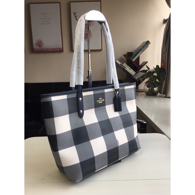 coach buffalo plaid purse