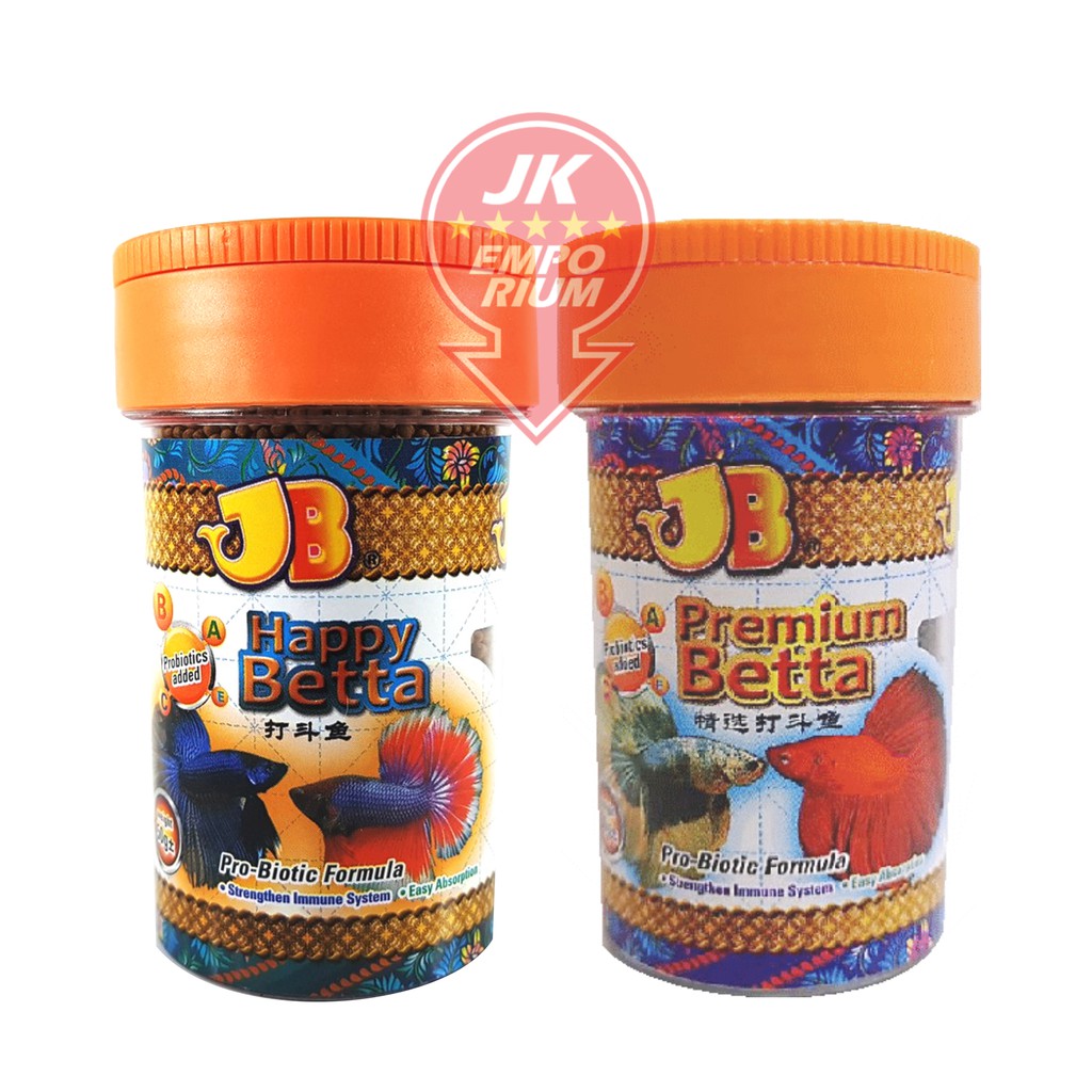 50g Jb Happy Betta Premium Betta Fish Pellet Food Makanan Ikan Betta Shopee Malaysia