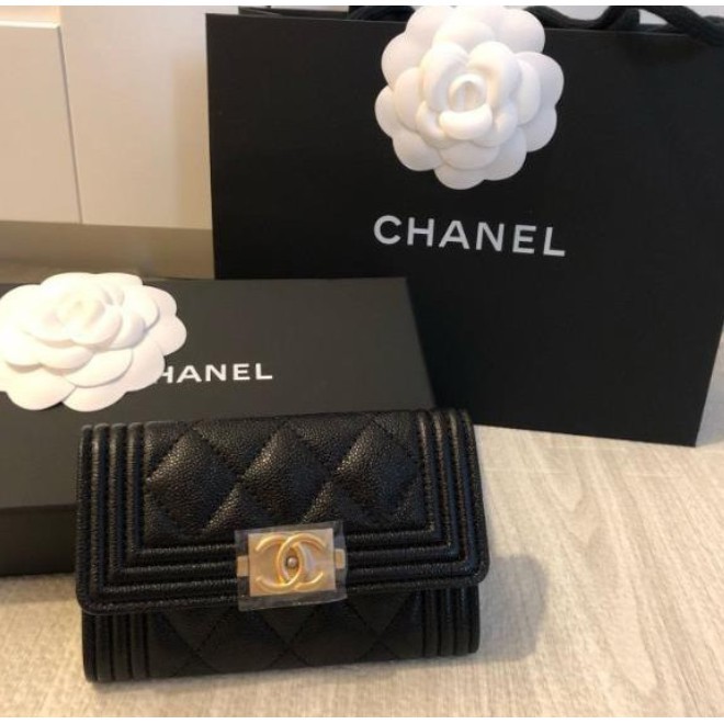 chanel boy small wallet