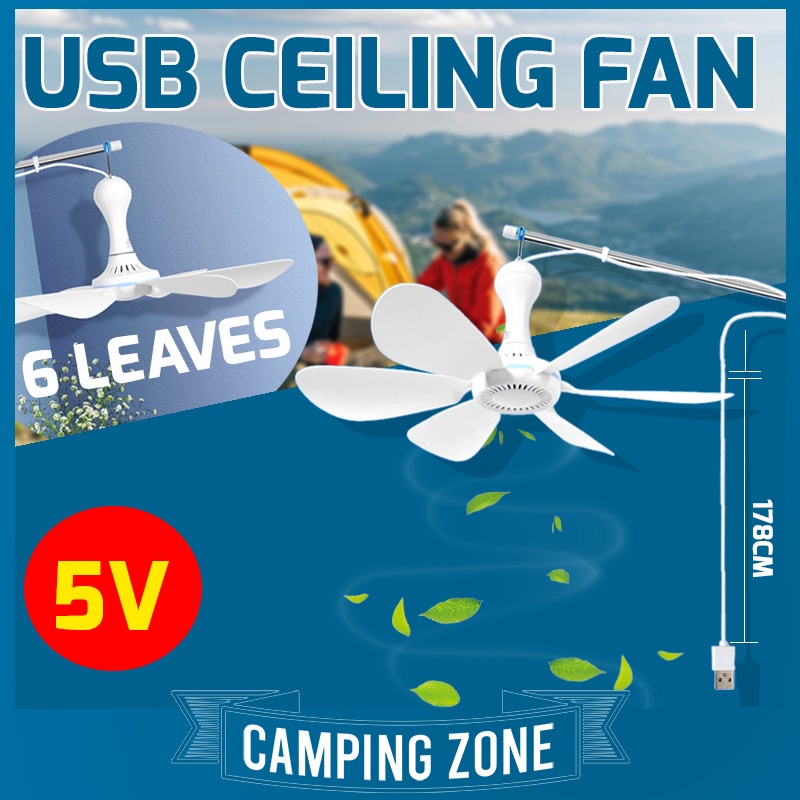 6 Blade 5V USB Ceiling Ceiling Fan Mini Fans Air Conditioner Cooler for Dormitory home baby bed camping picnic kipas 吊扇