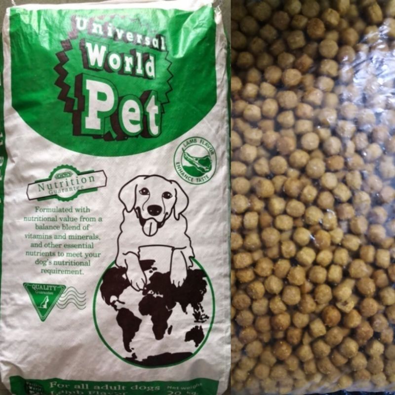 Universal World Pet Dog Food 1KG Repack Lamb Makanan Anjing Murah