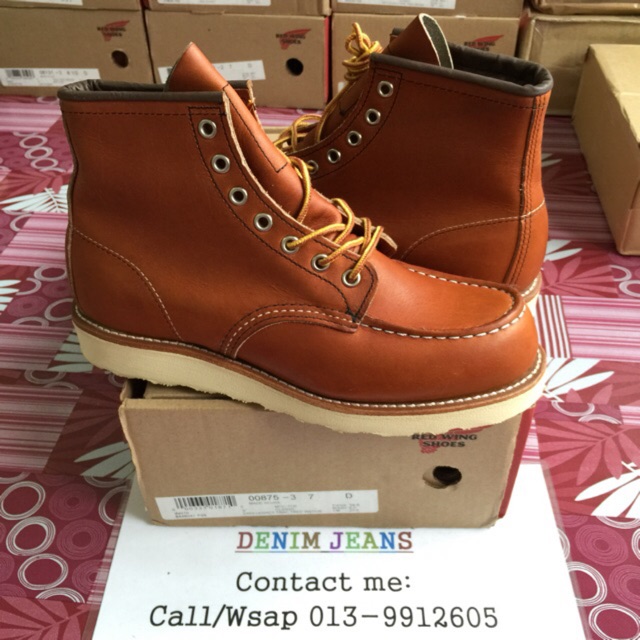 Original Redwing Red Wing Shoes Boots 875 Oro Legacy Classic Moc Toe 8138 8131 8875 9875 1907 8130 9106 Shopee Malaysia