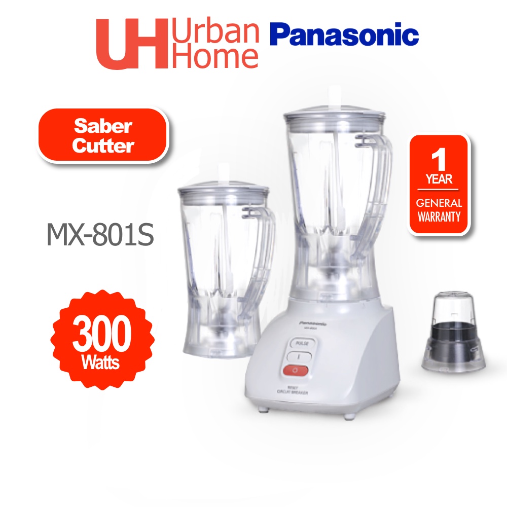 Panasonic Twin Jug Blender with Miller (300W/1.0L) MX801S/MX801SHGSL