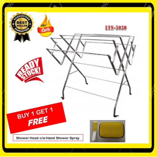 Outdoor Stainless Steel Free Standing Clothes Drying Rack Hot Sales Shopee Malaysia