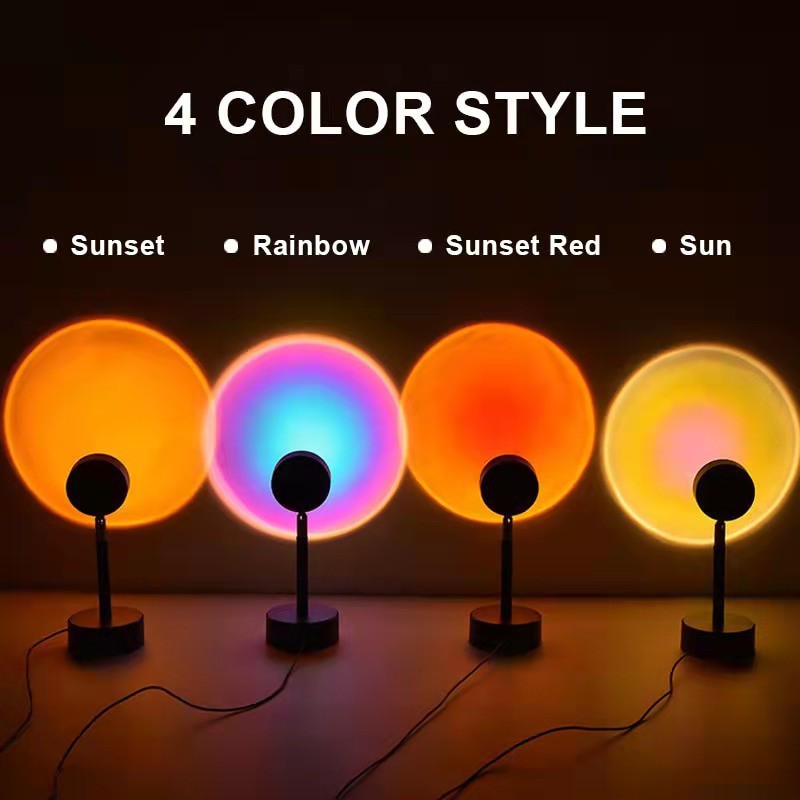 Sunset Projection Floor Light Rainbow Modern Led Floor Light Living