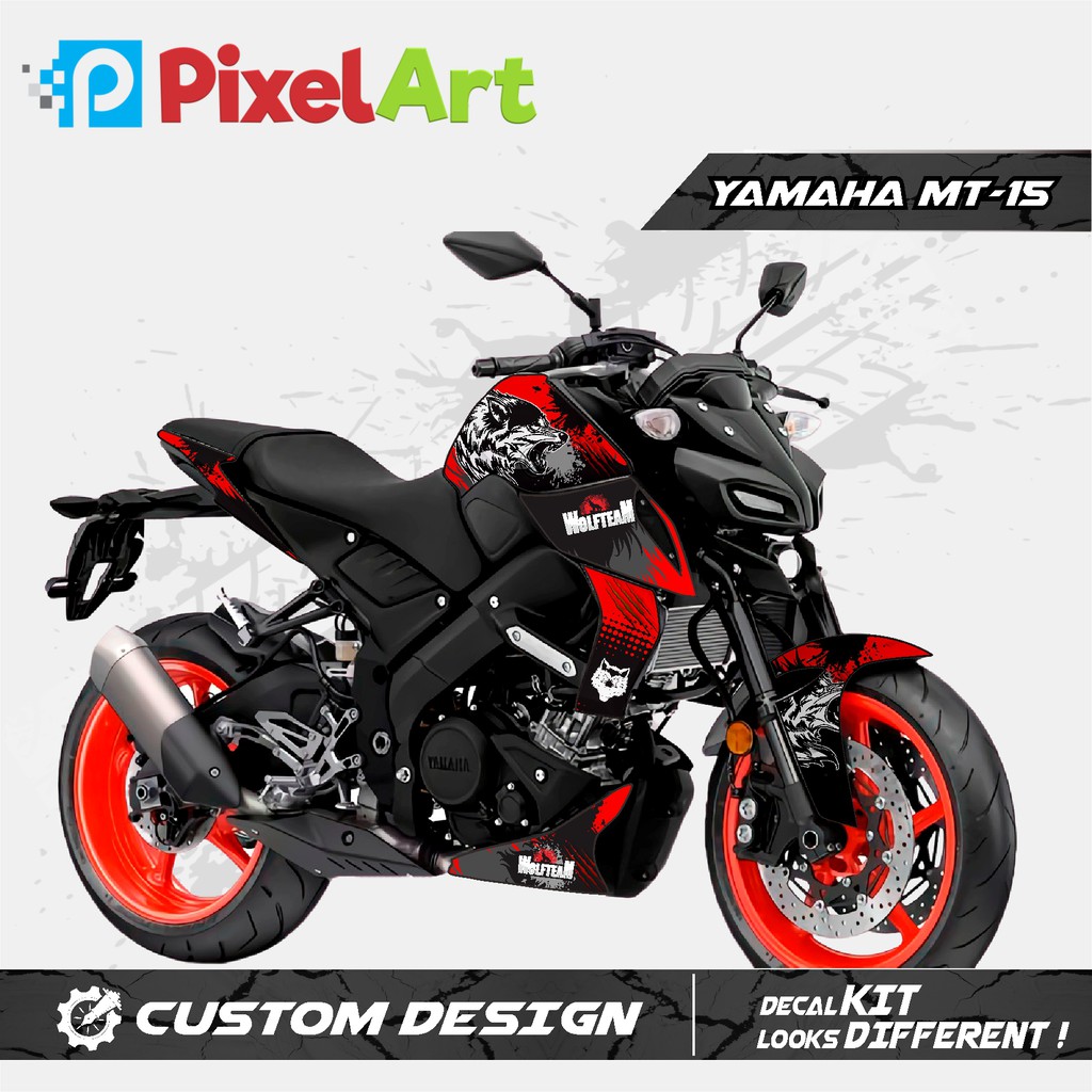 Premium Quality Wolf Full Body Sticker For Yamaha Mt 15 Motorcycle Shopee Malaysia