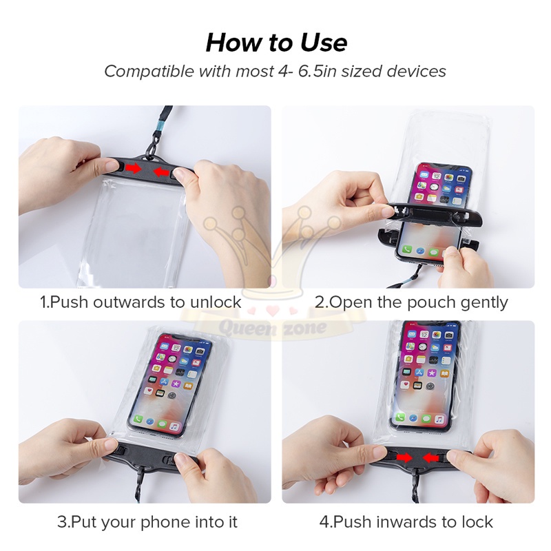 Accessory Outdoor Experience Adventure Ainna's Ready Stock 30M Underwater Phone Case: Universal PVC Waterproof Bag - Image 4