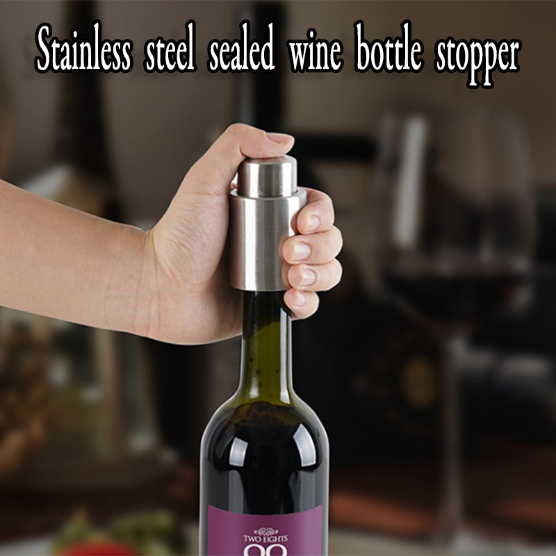 Wine Stainless Steel Wine Bottle Stopper Red Cork Cork Vacuum Stopper