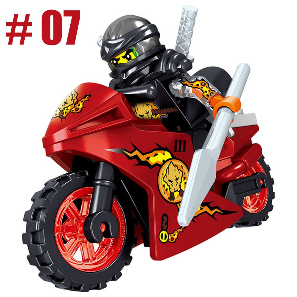 Premium Purpose 8 Pcs Lego Ninjago Minifigures motorcycle Building Blocks Toys Ninja Marvel Super hero Gift 31050 Ess... - Image 5