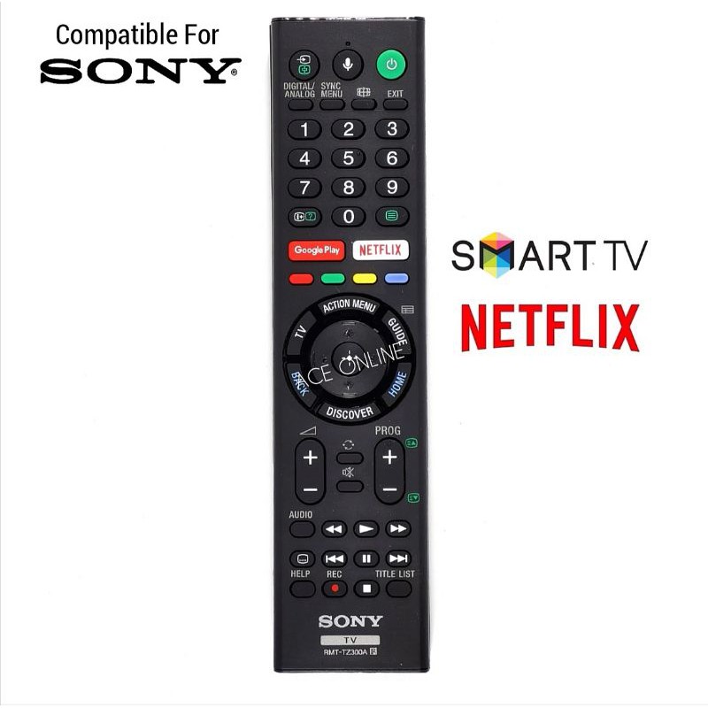 Sony Smart TV Remote control RMTTZ300A with GooglePlay & Netflix