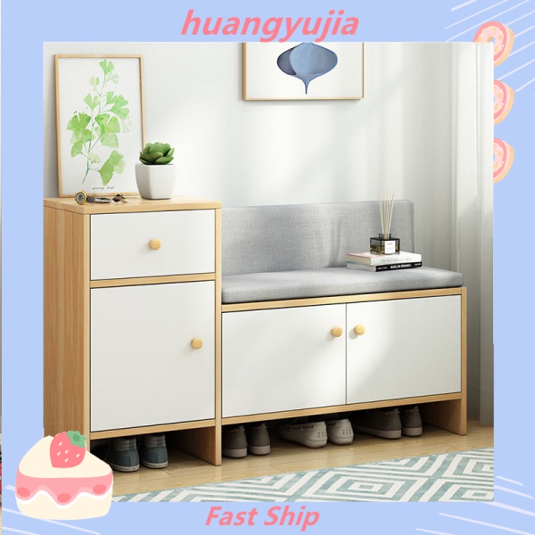 Doorway Footstool With Shoes Shoes Rack Bench Seated soft bag wearing shoe stool bench