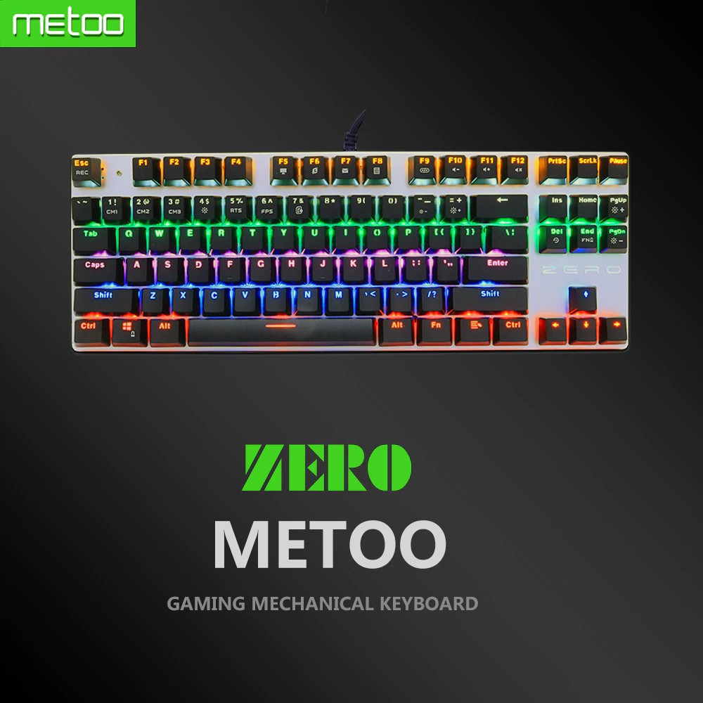 METOO X51 X52 Mechanical Gaming Keyboard LED Backlit 10487 Keys Anti ...