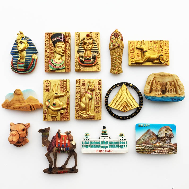 Egypt Country Fridge Magnets Creative Culture Tourism Crafts Souvenir Egyptian Pharaoh Camel Mummy Pyramid Magnetic Fridge Sticker