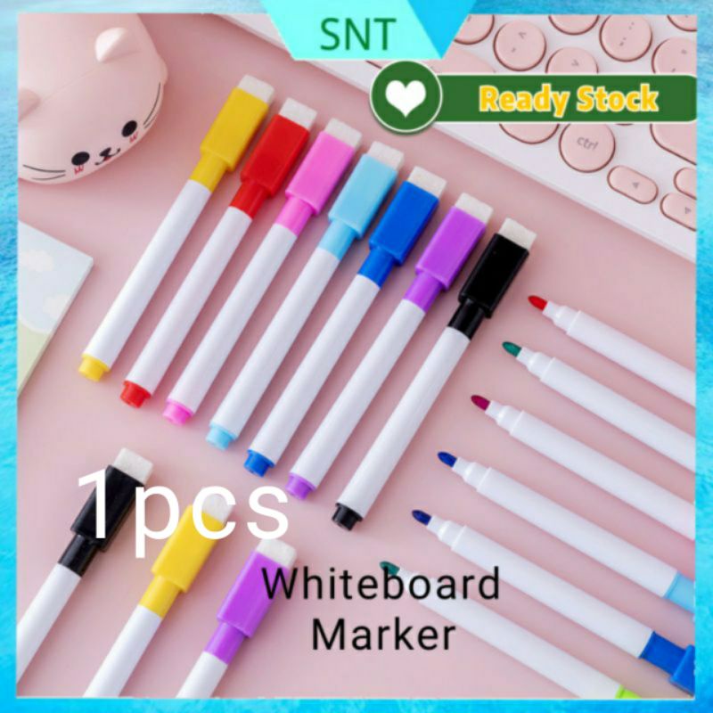 SNT 白板笔Whiteboard Marker (WB-2) 1PCS Small Whiteboard Pen Erasable White Board Markers Pen Stationery.