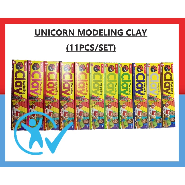 UNICORN Modelling Clay (11pcs/set) Shopee Malaysia