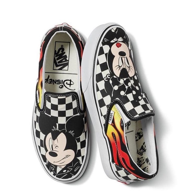 mickey mouse slip on vans