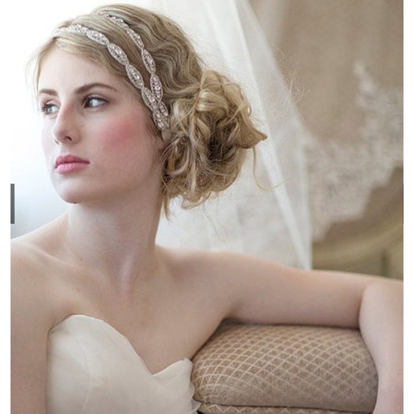 Ready Stock Dual Band Women Wedding Bridal Princess Rhinestone