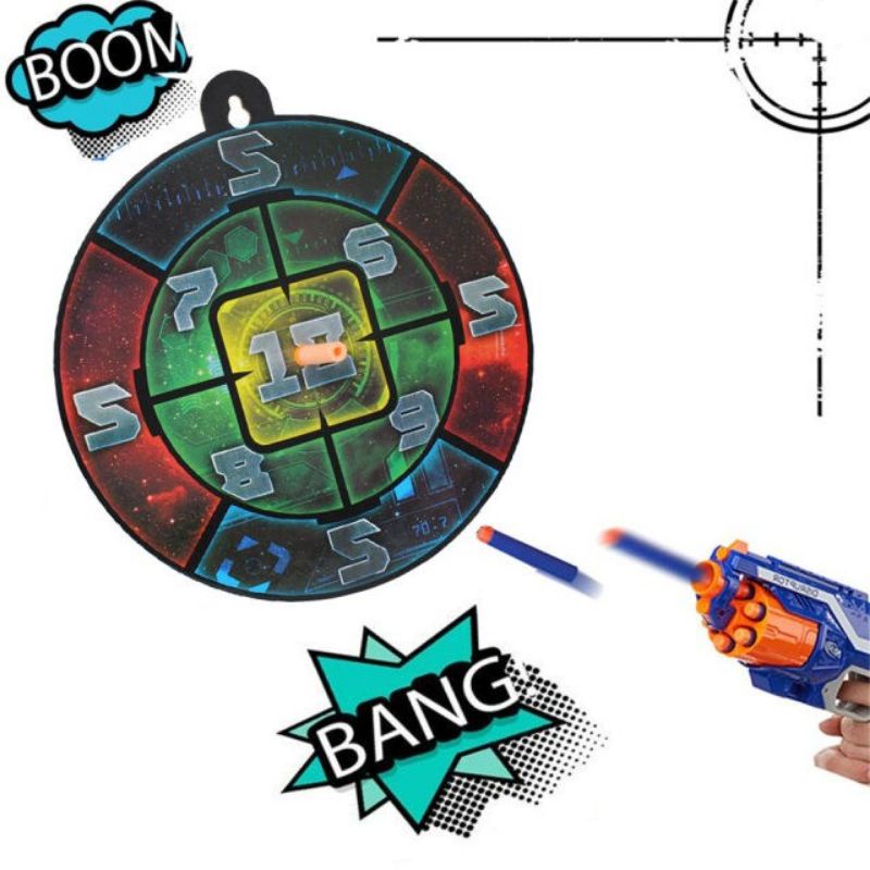 Kids Toy Gun Dart Board Sucked Type Bullet Scores Dart Board for