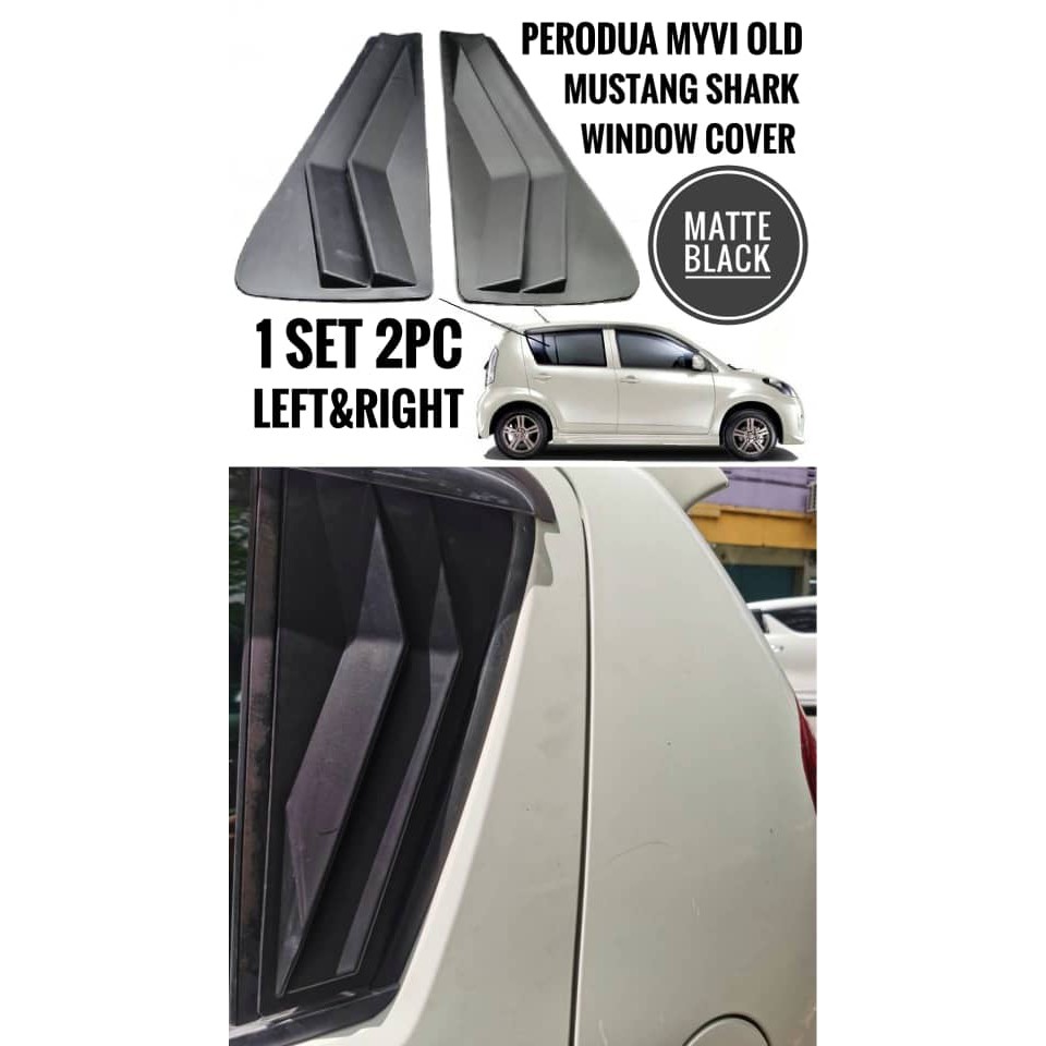 Perodua Myvi Window Cover Car Rear Window Cover Mustang Louver Shark