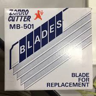 ORIGINAL ZORRO CUTTER BLADE MB-501 BLADE REFILL 18MM 10PCS/TUBE ( MADE ...