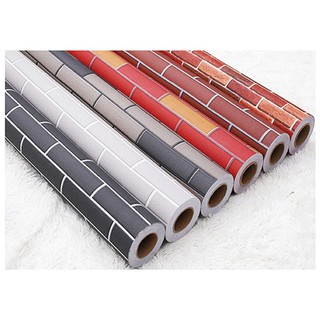 Wallpaper Corak  Batu Bata Brick Wall Stickers Self 