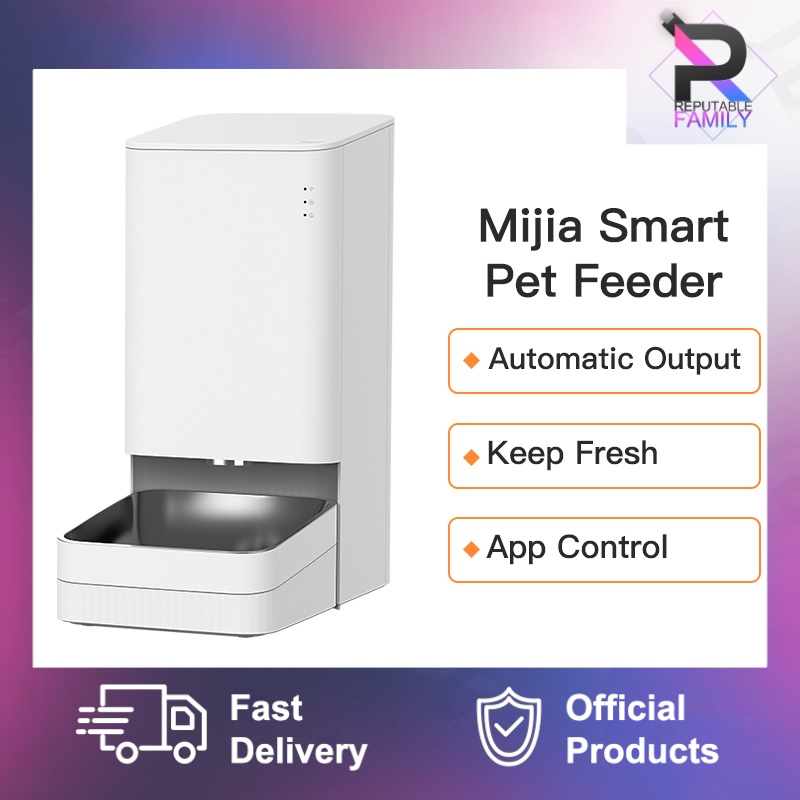 【Ready Stock】Xiaomi Mijia Smart Pet Feeder Food Dispenser Automatic Feeding Machine Pets Cats Dogs Feeder Food Shortage