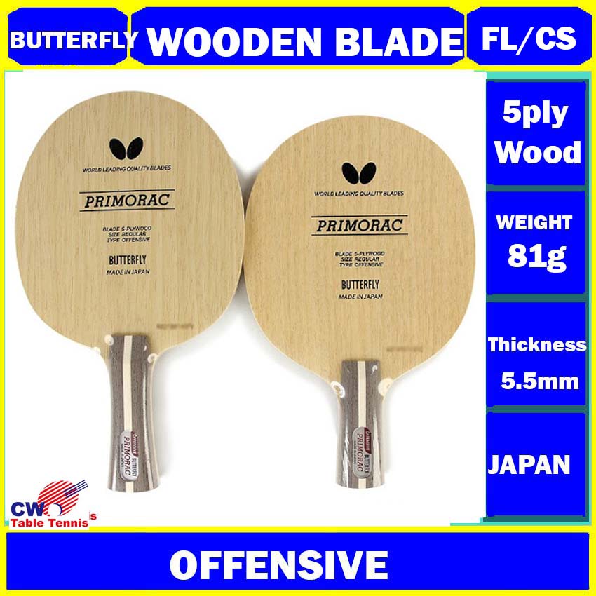 Butterfly Primorac Blade Table Tennis Blade 5ply AllWood Blade