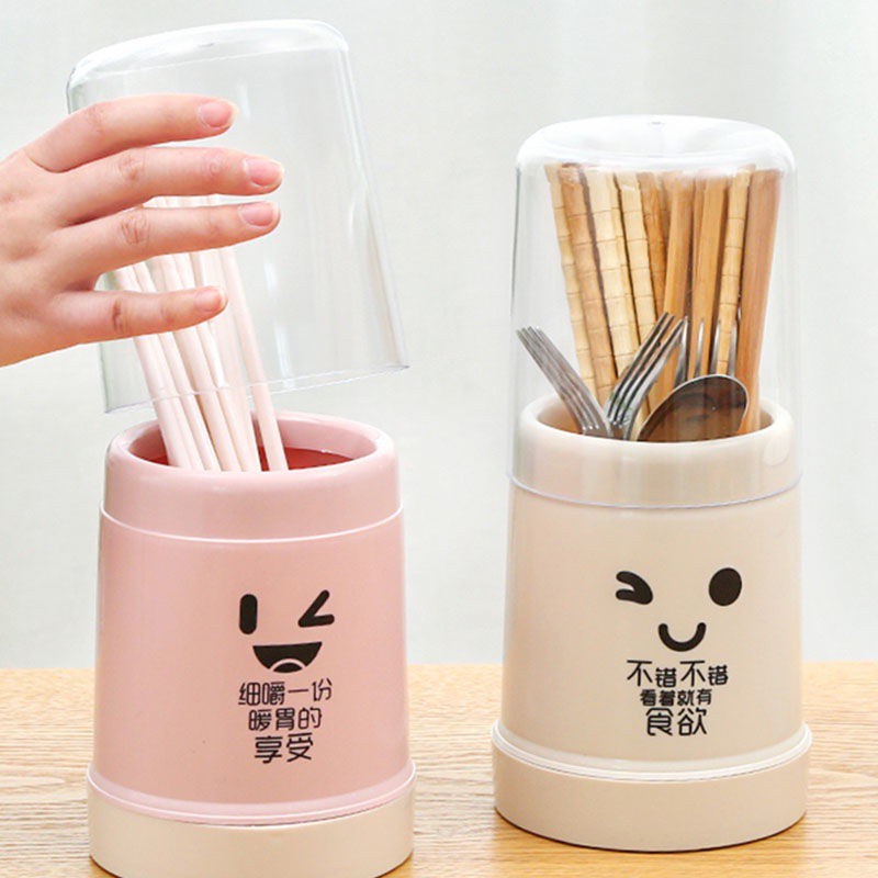 Buy Dustproof Chopstick Holder With Cover 带盖防尘筷子笼筷子筒厨房餐具收纳盒筷子篓家用筷子盒置物架筷桶mbdd Seetracker Malaysia