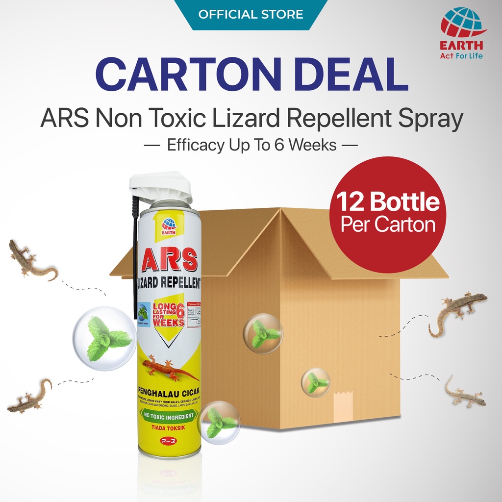 12 x 500ml Lizard Repellent Spray Origin Japan ARS NonToxic For Hotel