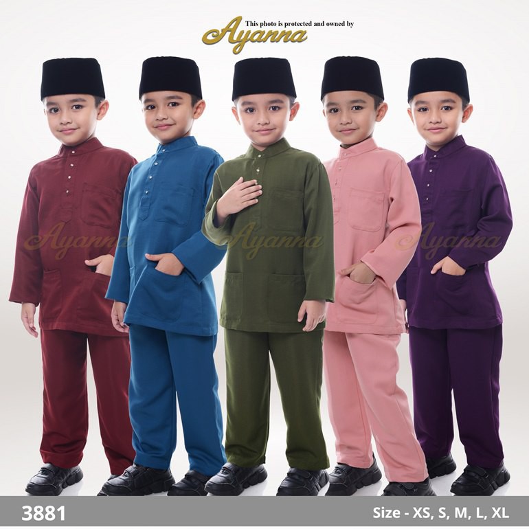 3881 BAJU MELAYU BUDAK CEKAK MUSANG SEDONDON AYAH ANAK 