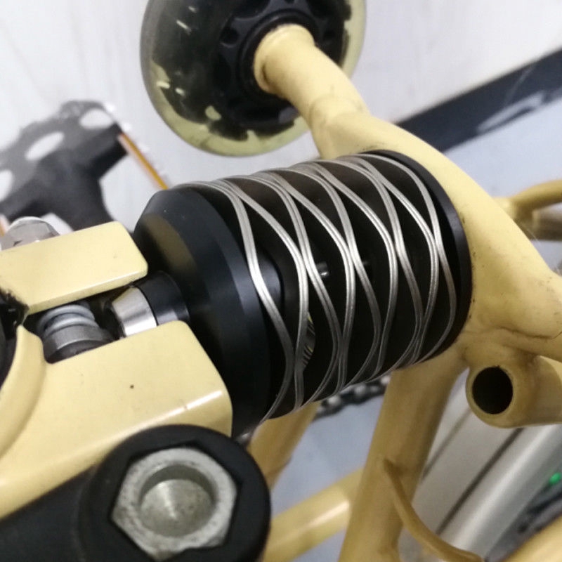AGEKUSL Bike Rear Shock Coil Spring Suspension For Brompton Bicycle Steel