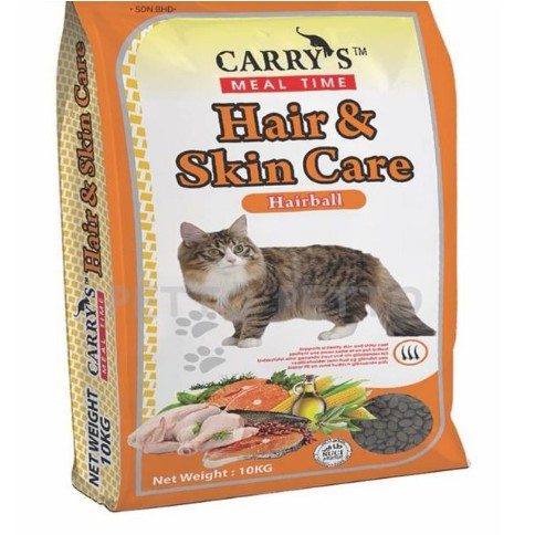 CARRYS HAIRBALL HAIR u0026 SKIN CARE CAT FOOD / MAKANAN KUCING (20KG)