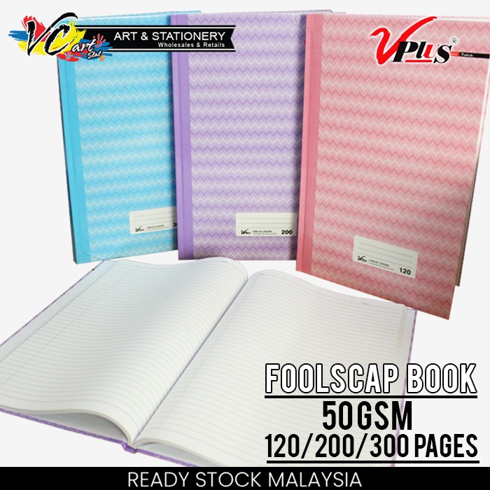 Vplus F4 Hard Cover Foolscap Book 128/192/288 Pages | Shopee Malaysia