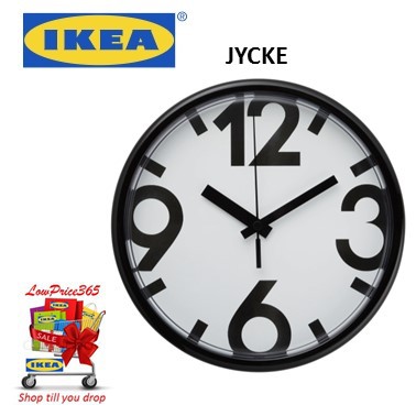 Ikea Jycke Wall Clock White Black Shopee Malaysia