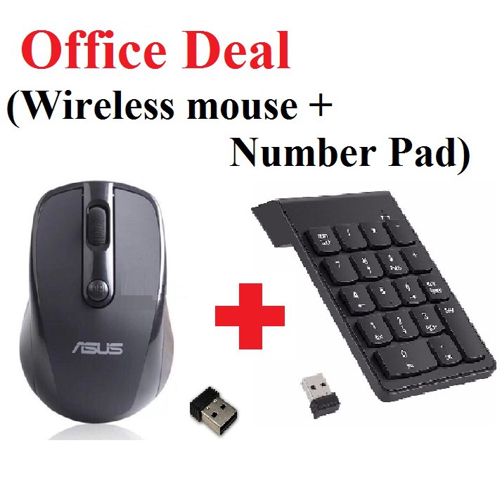 (Super Office Deal) Wireless Mouse + Wireless Number pad Shopee Malaysia