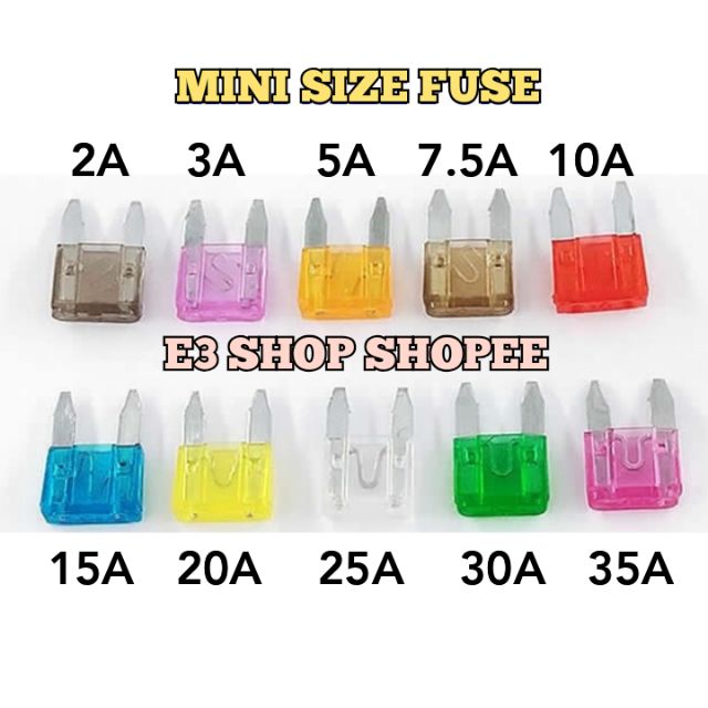 1pcs Fius Motosikal Kereta Lori Fuse Motorcycle Car Lorry Vehicle 2a 3a 5a 7 5a 10a 15a 20a 25a 30a 35a Shopee Malaysia