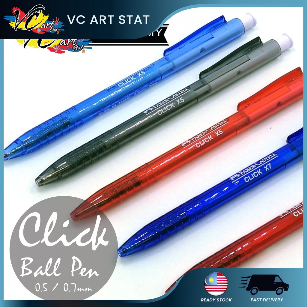 FaberCastell Click X5/X7Ball Pen 0.5/0.7mm Shopee Malaysia