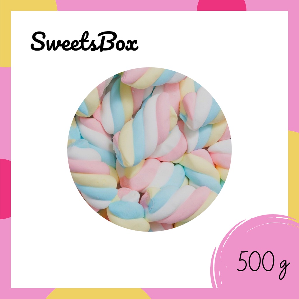 Sweetsbox Bebeto Marshmallow Rainbow Twist 500g Tasty Halal Candy