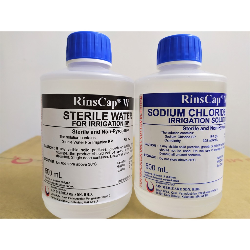 RINSCAP STERILE WATER FOR IRRIGATION / STERILE SODIUM CHLORIDE 0.9 FOR